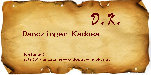 Danczinger Kadosa névjegykártya
